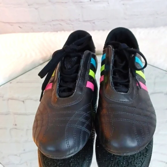 ADDIDAS Woman Black & Rainbow Athletic  Sneakers 9M‎ - Picture 5 of 9